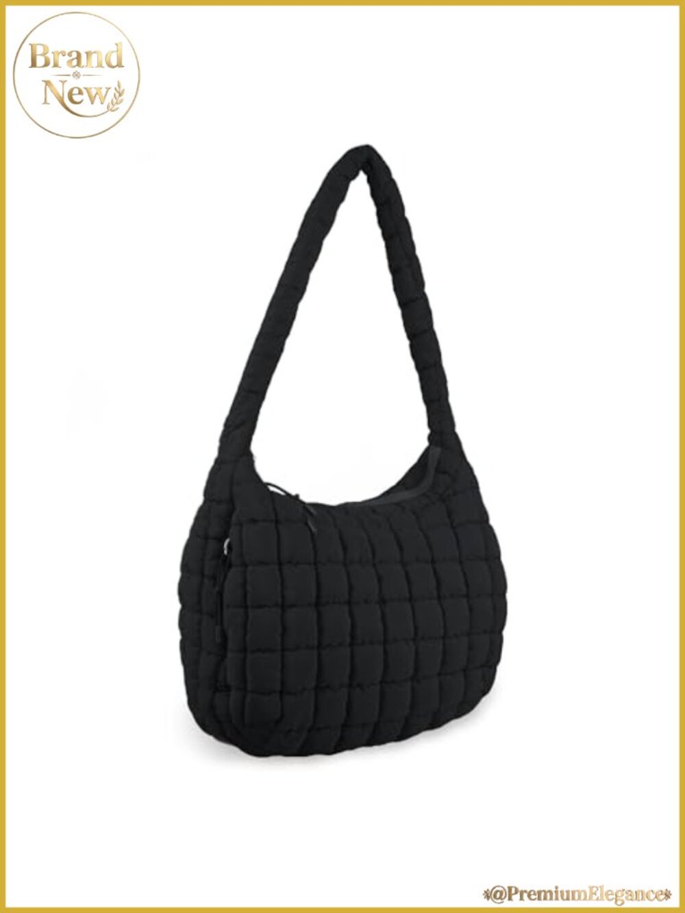 Quilted Puffer Tote Purse Crossbody Shoulder Bag Nylon Hobo Carryall Lightweight